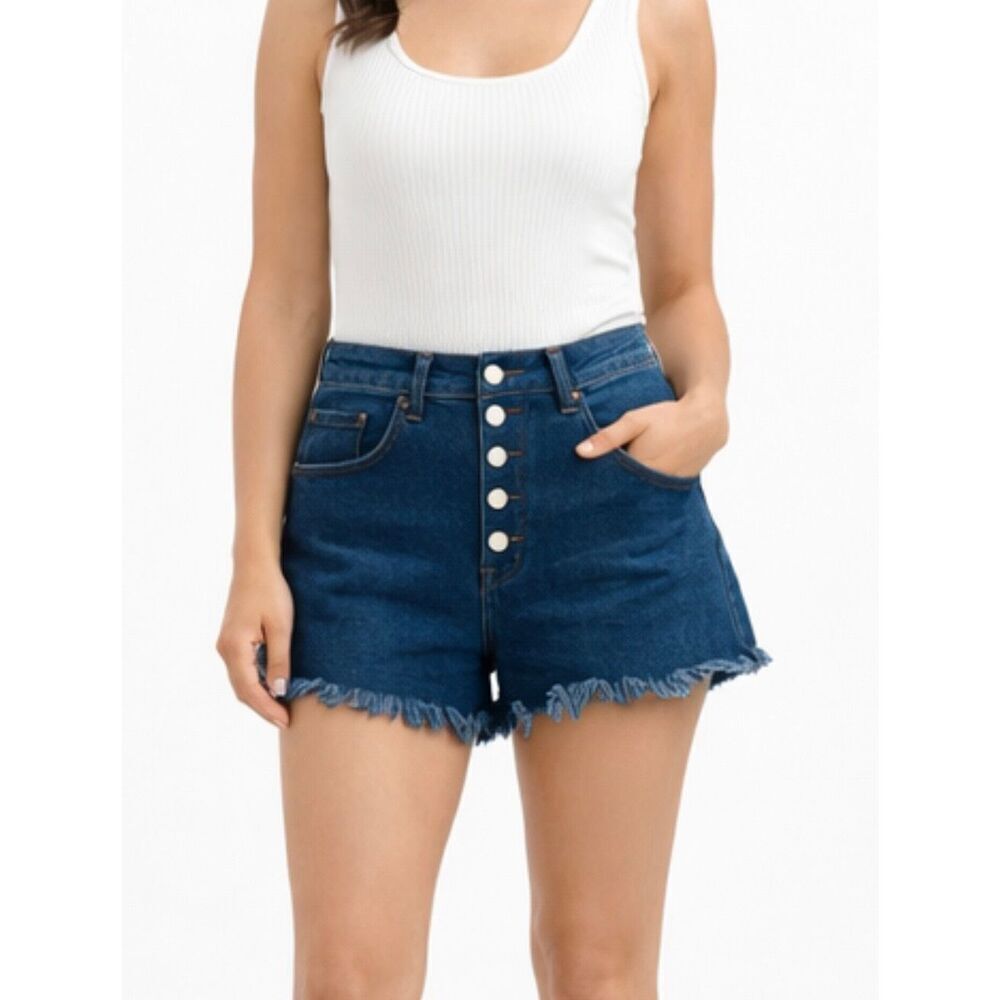 Blank NYC Vintage vintage the Barrow high rise button fly short 27